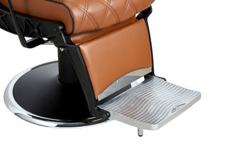 Vintage barberarstol i brun rutig design - Hugo BR