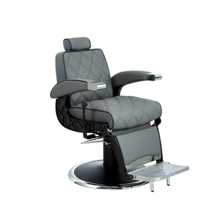 Grå barberarstol med rutig design - Hugo GG