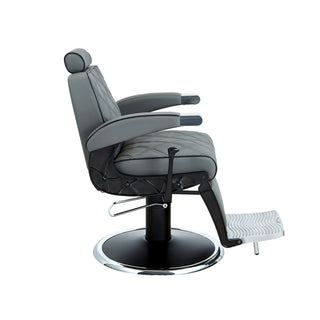 Grå barberarstol med rutig design - Hugo GG