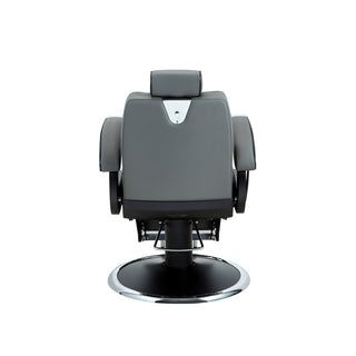 Grå barberarstol med rutig design - Hugo GG