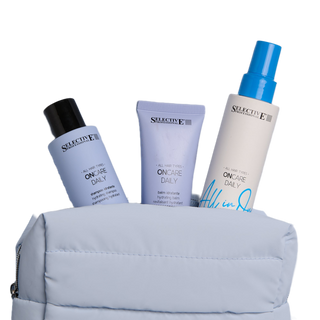 Resekit i necessär - Schampo, balsam & spraymask