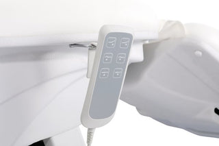 Vit elektrisk fotölj - Maya