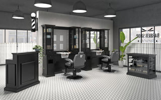 Svart stilren design  - Earl Receptionsdisk