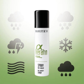 Alpha keratin är anti fuktspray som passar att använda för alla väderlekar för ett mer kontrollerat hår