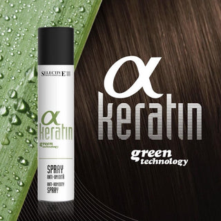 Alpha keratin är anti fuktspray som passar att använda för alla väderlekar för ett mer kontrollerat hår
