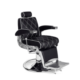 Barberarstol svart i rutig design - Hugo