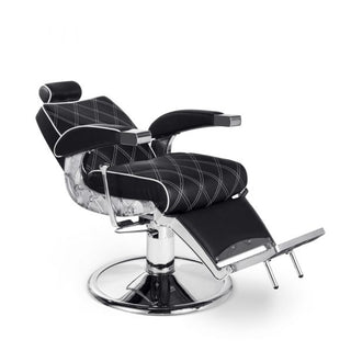 Barberarstol svart i rutig design - Hugo