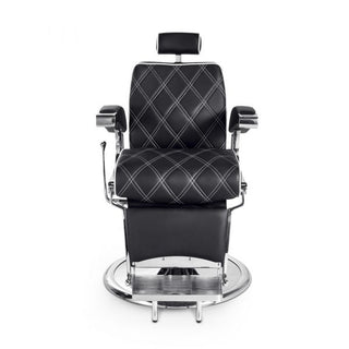 Barberarstol svart i rutig design - Hugo