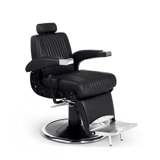 Svart barberarstol i randig design - Hugo B