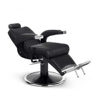 Svart barberarstol i randig design - Hugo B