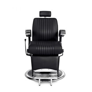 Svart barberarstol i randig design - Hugo B