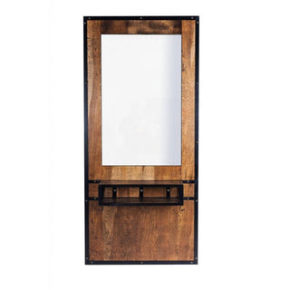 Industriellt designad spegel i naturligt material - Richard
