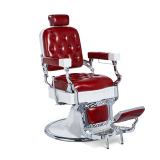 Vintage-röd-barberstol