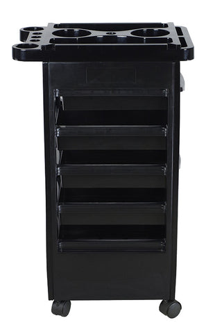 Adam Frisörvagn - Black trolley with drawers