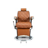 Vintage barberarstol i brun rutig design - Hugo BR