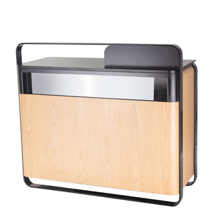 Modern beige-kräm-receptionsdisk-för-frisörer