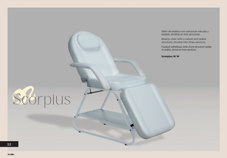 Vit enkel skönhetsstol - Scorpius W W